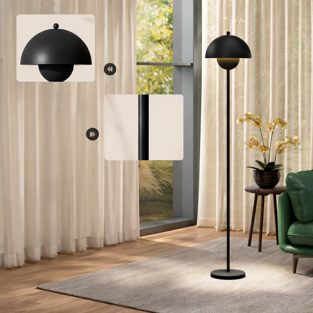 Skalenförmige Stehlampe im Retrodesign – 155 cm
