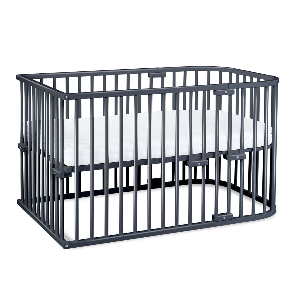 babybay Original Beistellbett aus massivem Buchenholz mit Matratze – Höhenverstellbares mitwachsendes Babybett