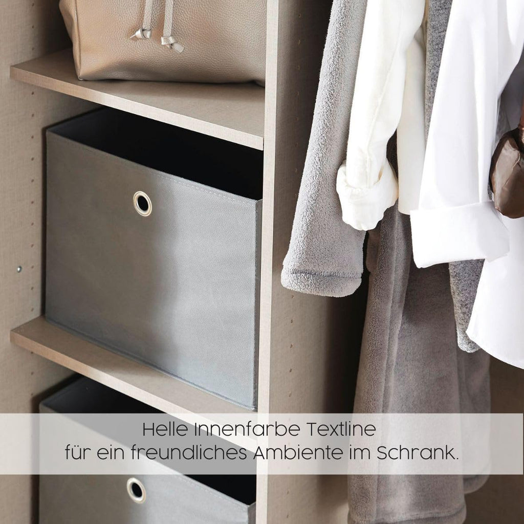 Rauch Möbel Celle Kleiderschrank Weiß Hochglanz, 3-türig mit 6 Schubladen, Drehtürenschrank für Schlafzimmer & Kinderzimmer