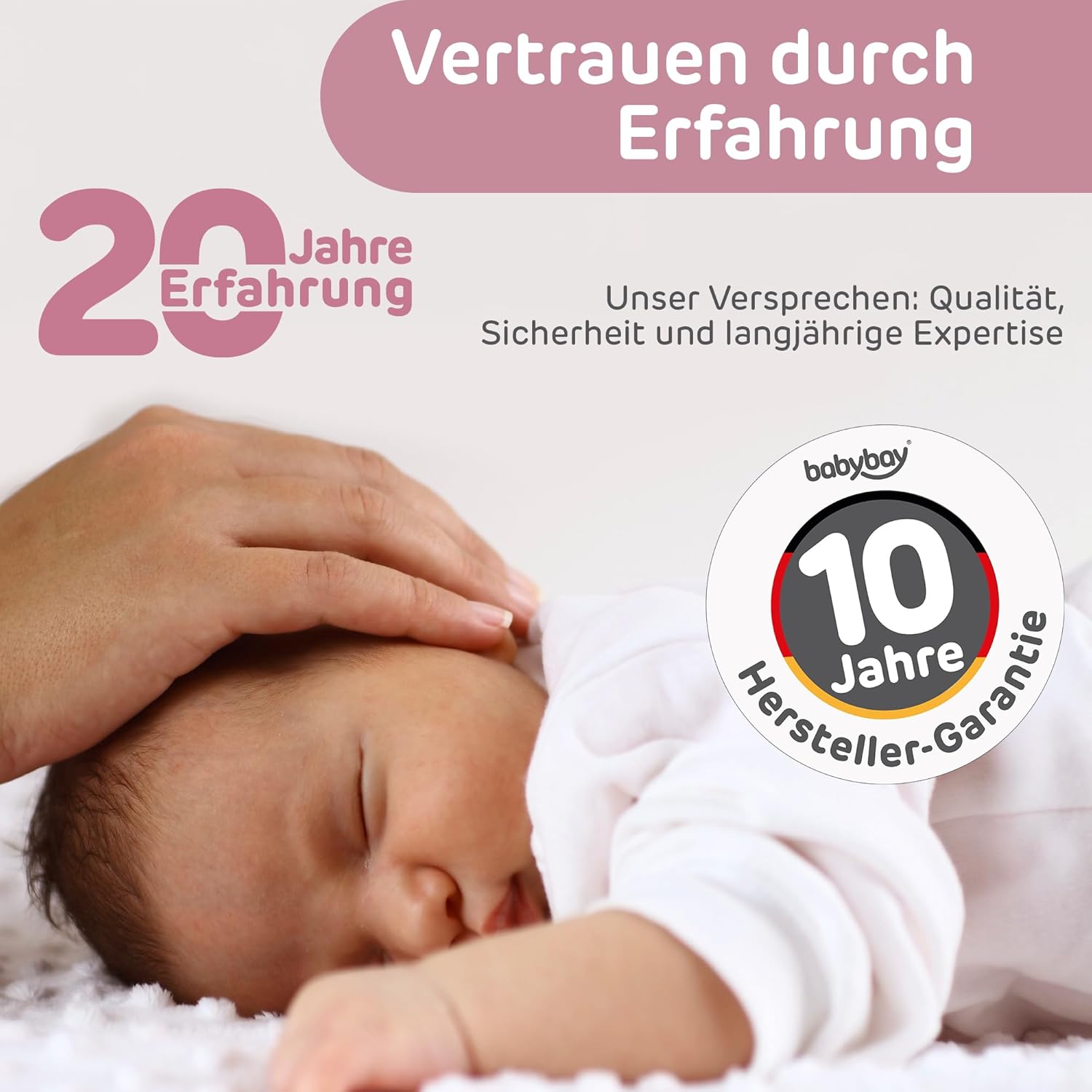 babybay Original Beistellbett aus massivem Buchenholz mit Matratze – Höhenverstellbares mitwachsendes Babybett
