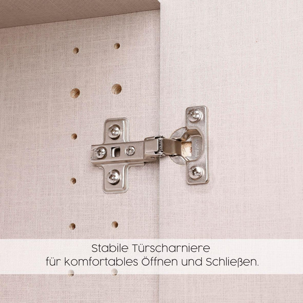 Rauch Möbel Celle Kleiderschrank Weiß Hochglanz, 3-türig mit 6 Schubladen, Drehtürenschrank für Schlafzimmer & Kinderzimmer