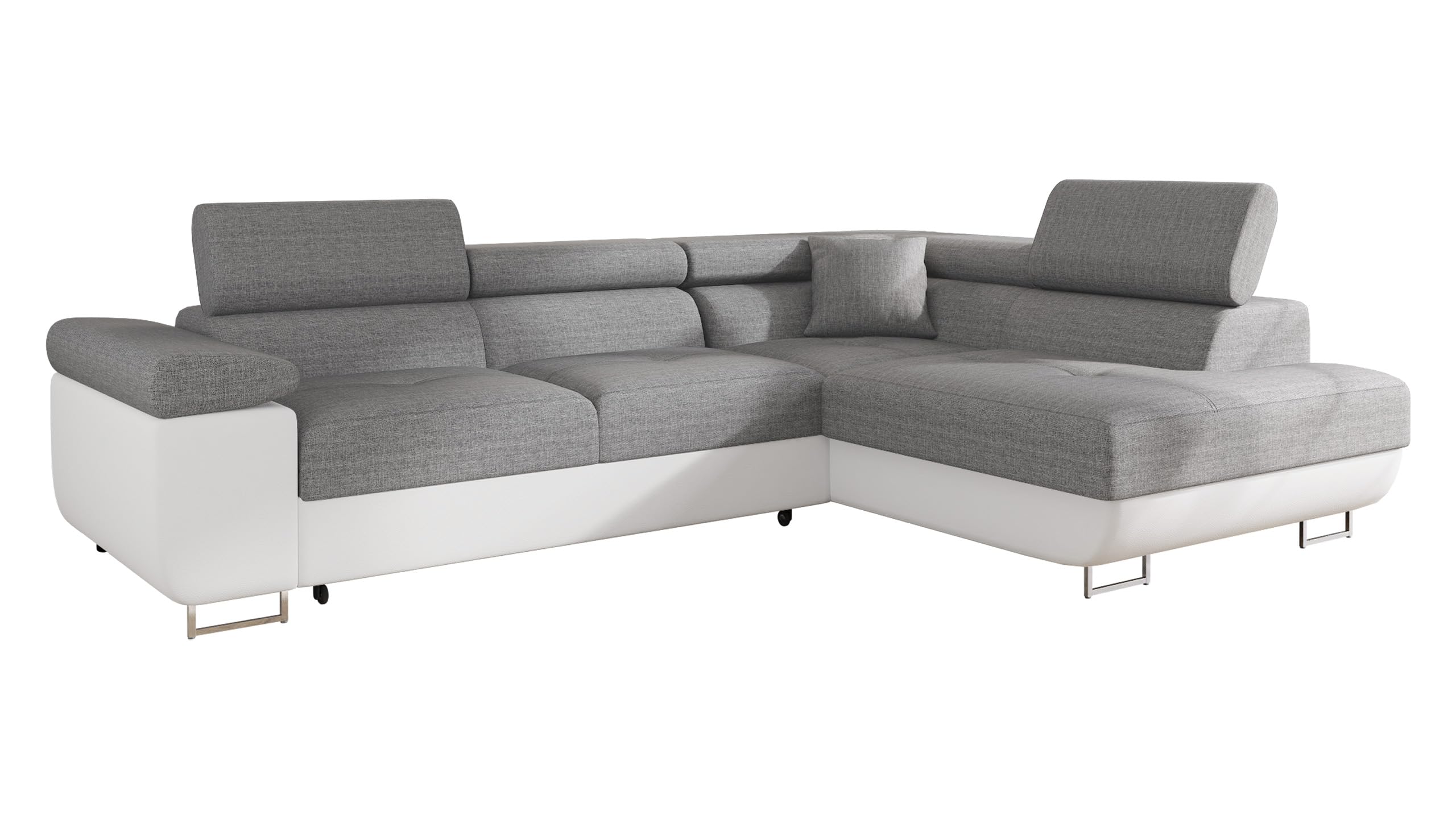 Mirjan24 Torezio Ecksofa mit Schlaffunktion & Bettkasten – L-Form Wohnlandschaft mit verstellbaren Kopfstützen, Schlafsofa für Wohnzimmer