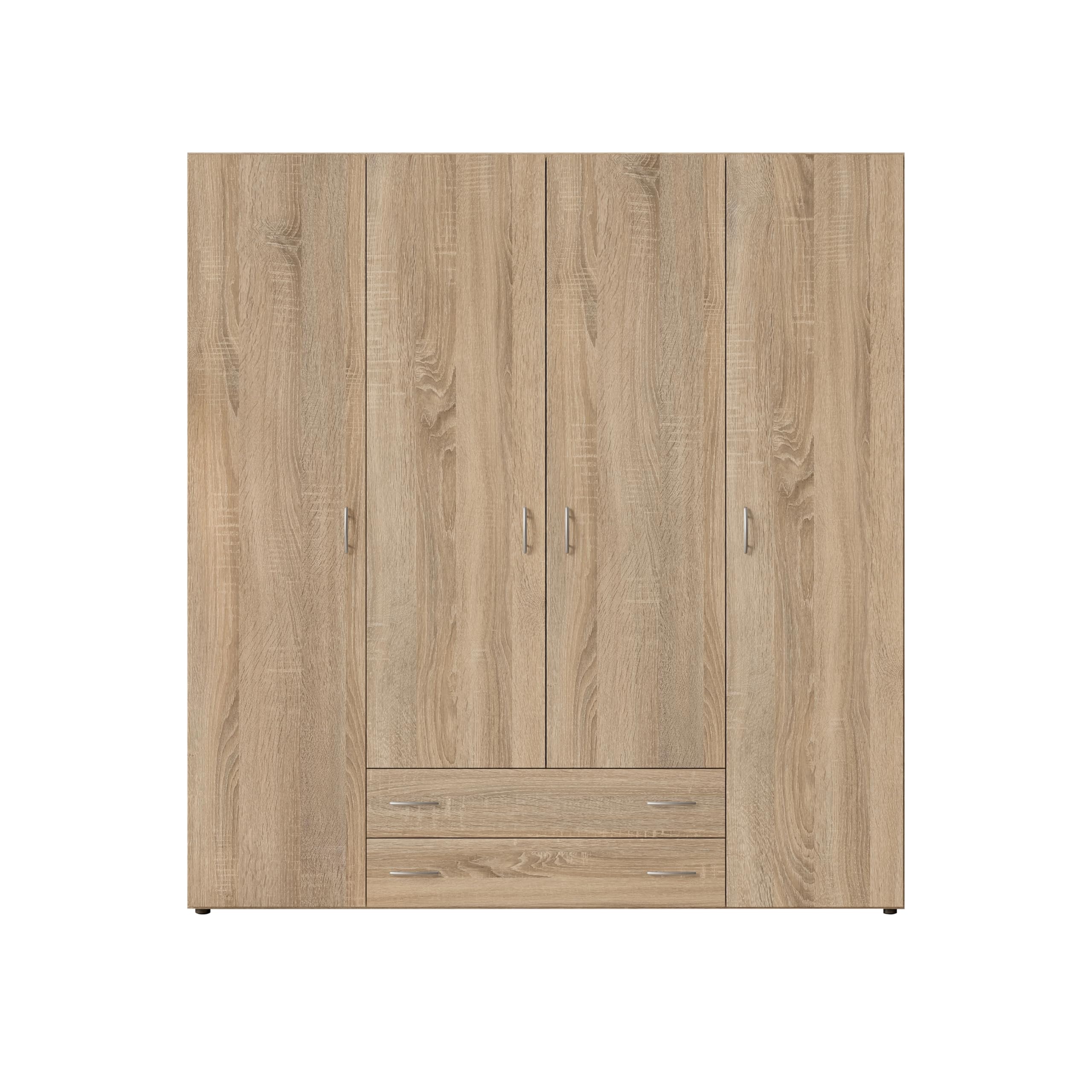 Stella Trading BASE Kleiderschrank Drehtürenschrank Weiß Holz Mehrere Größen