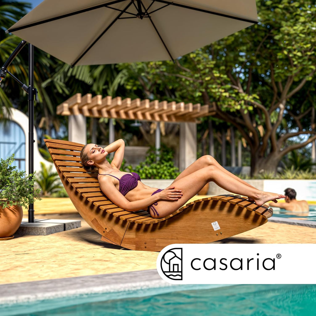 Casaria 2er Sonnenliege Akazienholz Klappbar Wetterfest FSC® Gartenliege Relaxliege bis 160kg Braun 195x60 cm