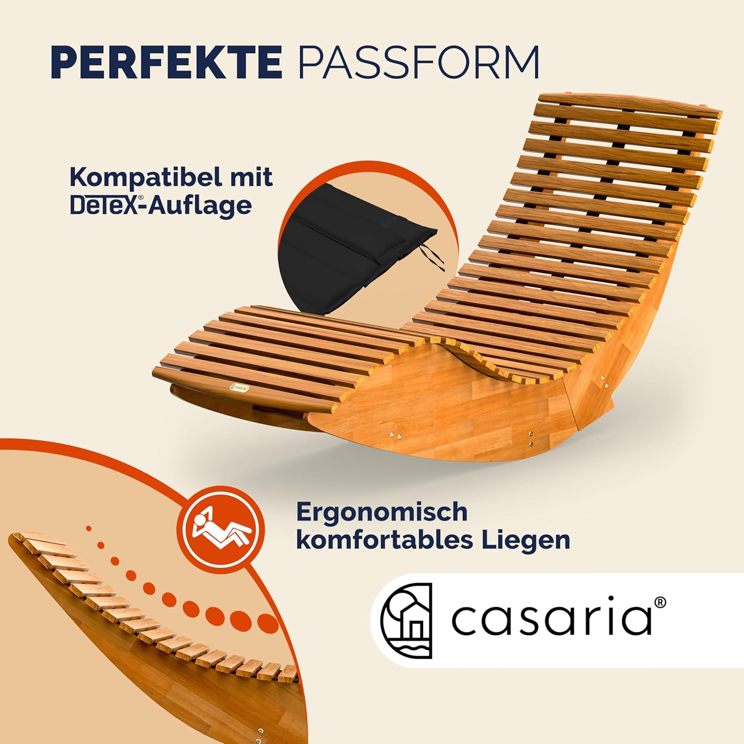 Casaria 2er Sonnenliege Akazienholz Klappbar Wetterfest FSC® Gartenliege Relaxliege bis 160kg Braun 195x60 cm