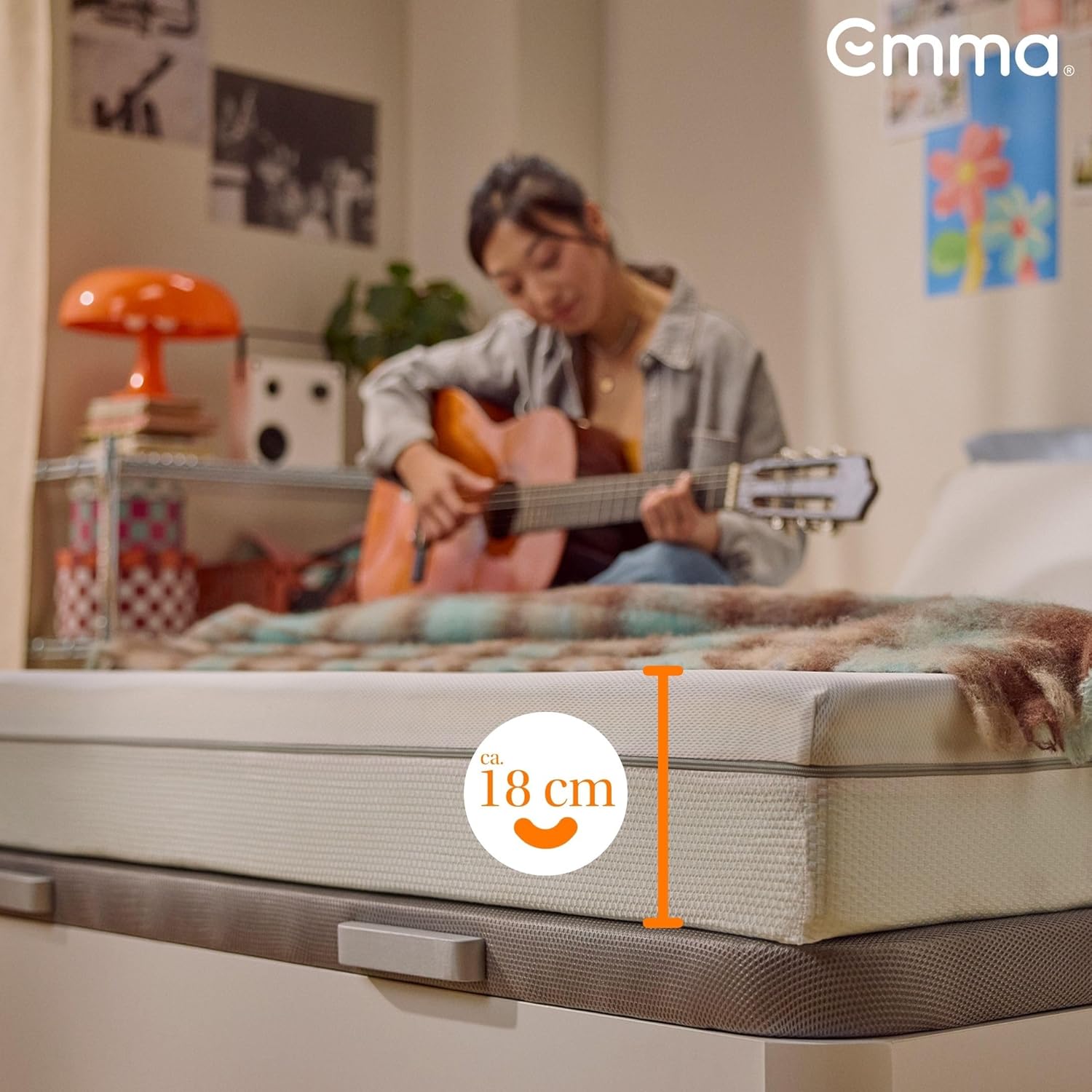 Emma One+ Matratze H2 H3 3-Zonen Memory Foam Matratze atmungsaktiv kühlender Bezug ergonomisch Schlafkomfort