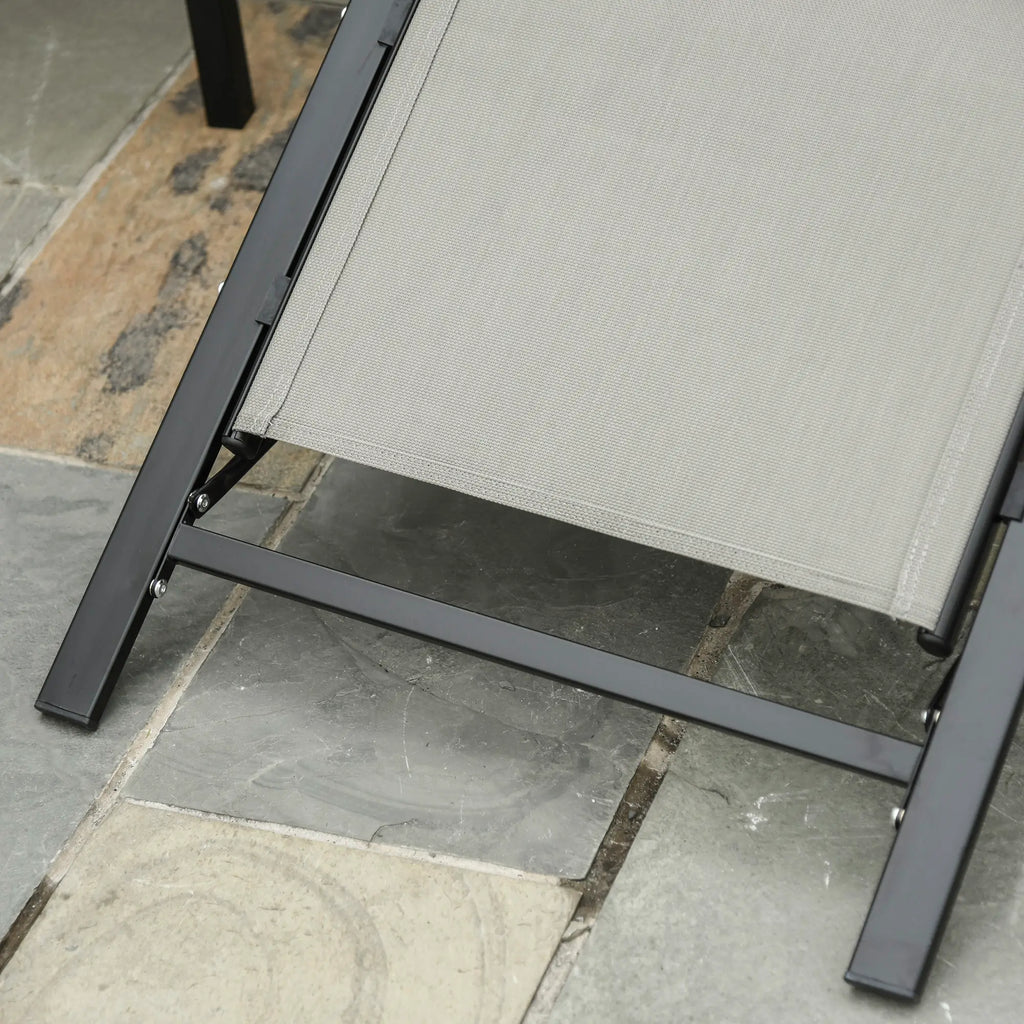 Elegantes 3-teiliges Lounge-Set – 2 ergonomische S-förmige Sonnenliegen mit Beistelltisch