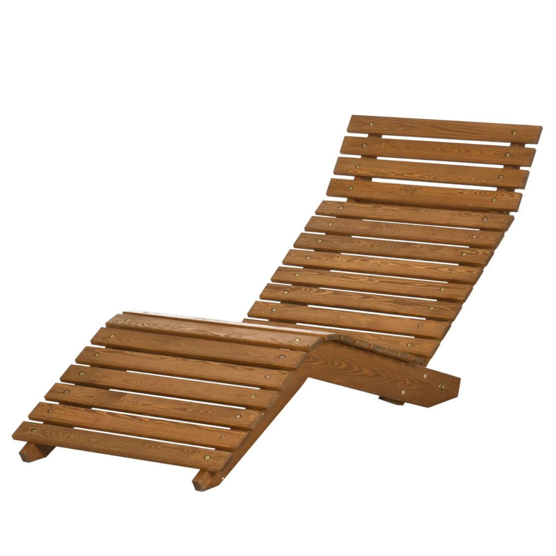 Ergonomischer Liegestuhl aus massivem Lärchenholz – S-förmiges Design für optimalen Komfort