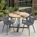 Elegante Gartenstühle im Modernen Design – 4er-Set – Grau