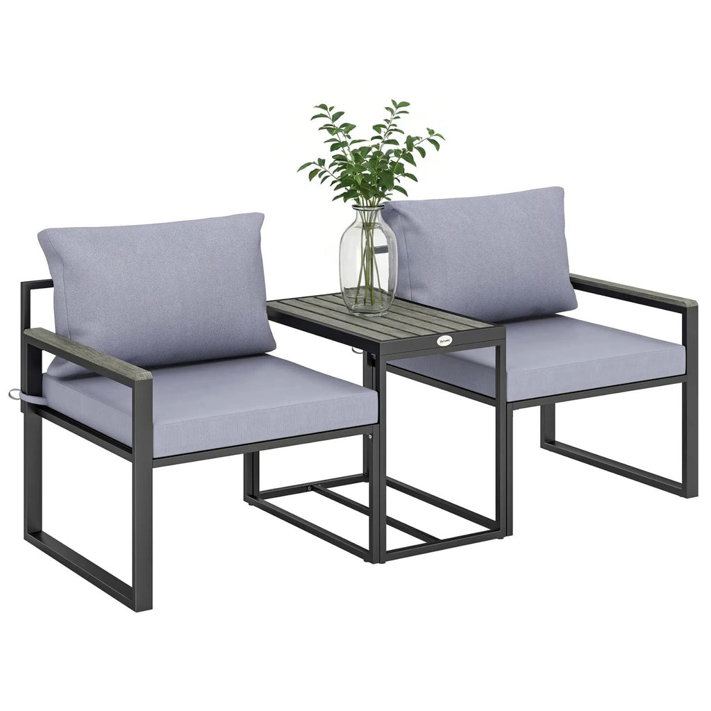 Modulares 3-teiliges Bistro-Set für Balkon und Terrasse – Flexibles Design – 163 cm