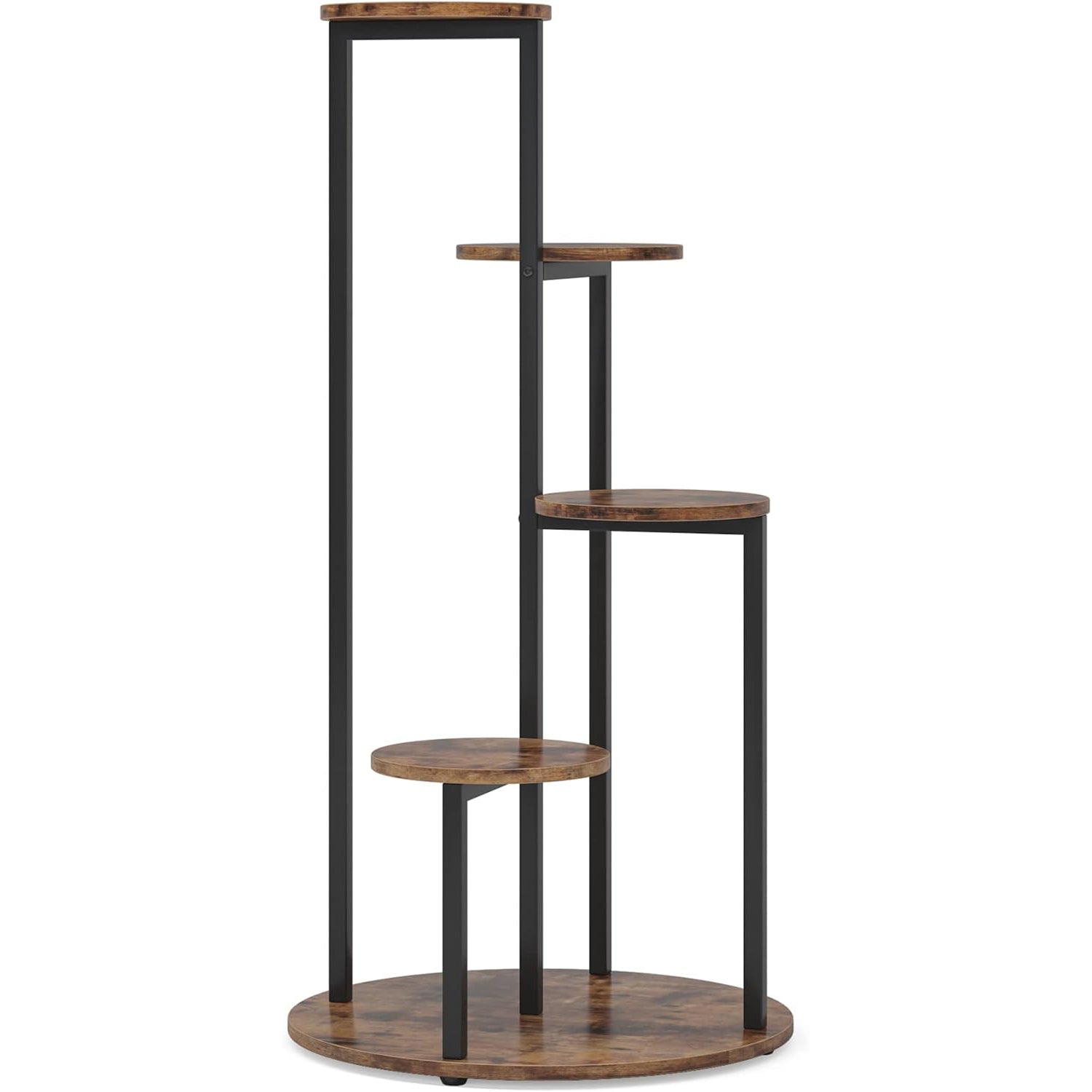 Rundes Pflanzenregal aus Holz und Metall – 104 cm hoch