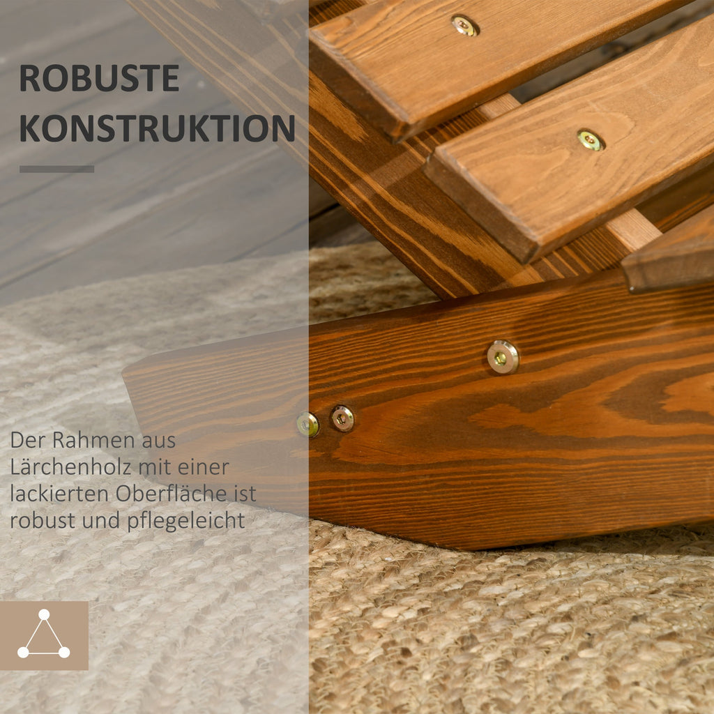 Ergonomischer Liegestuhl aus massivem Lärchenholz – S-förmiges Design für optimalen Komfort