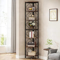 Rustikales Eckregal aus Holz und Metall – Industrial-Stil – 200 cm